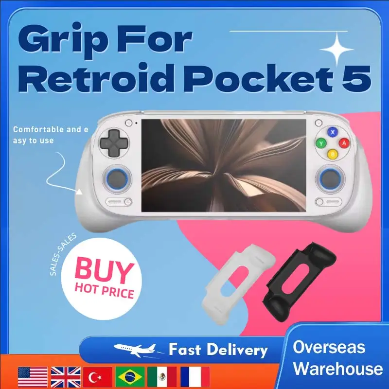 Retroid Pocket 5 Grip Tpu Frosted Soft Grip For RP5 Anti Drop Waterproof WearResistant Game Console Protective Cover Custom Grip