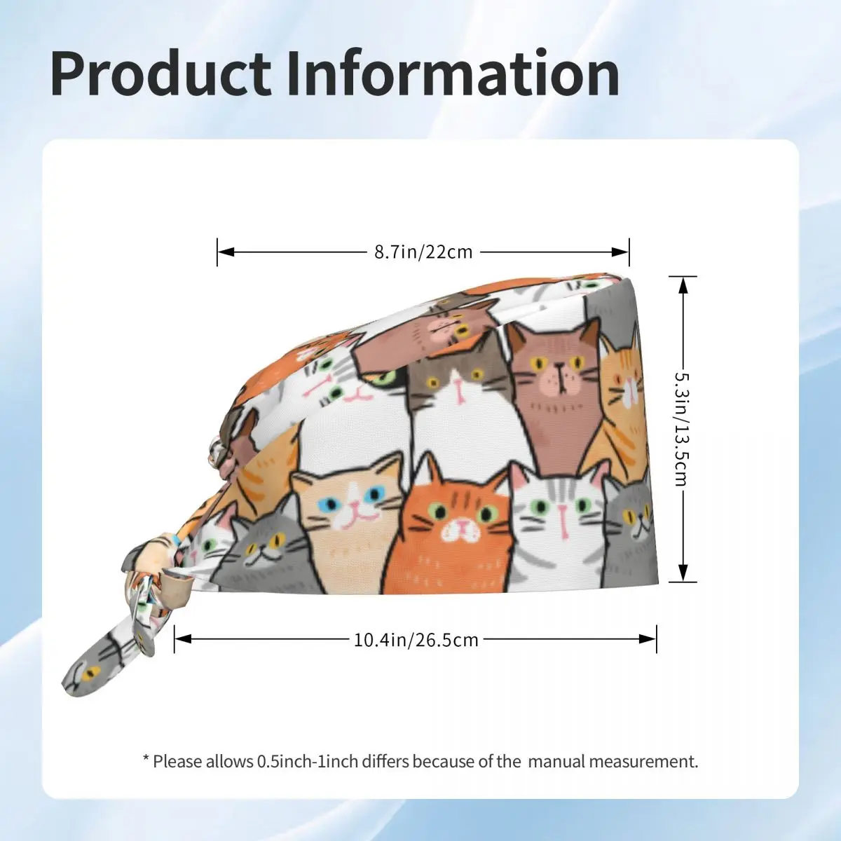 Fashion Work Hat Cartoon Cute Cats Casual Wash Hat Bag Cap Articulos