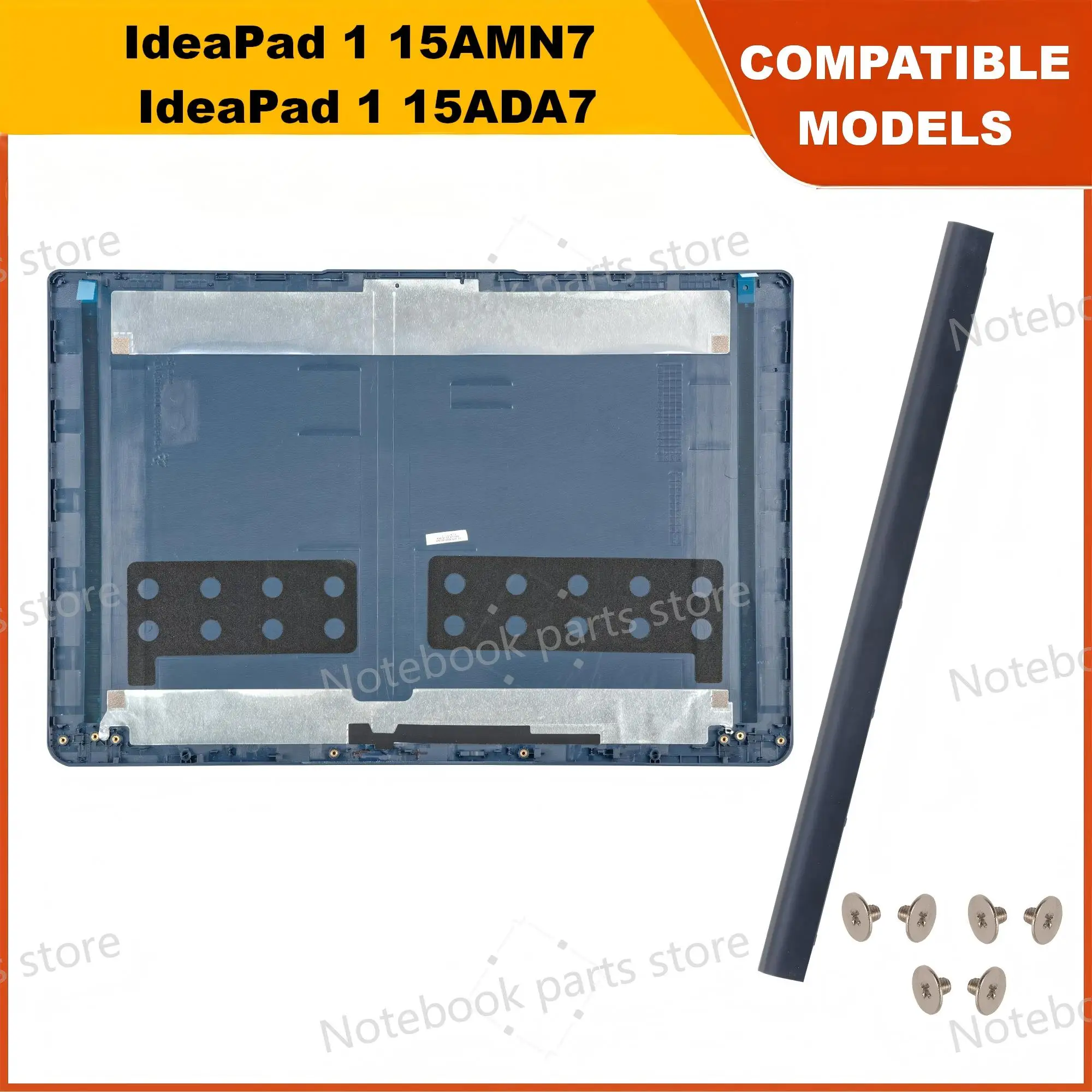 Blue Back Cover For IdeaPad 1 15ADA7 1 15AMN7 2022 Screen Covers Bezel Hinges 5CB1F36623 Plastic