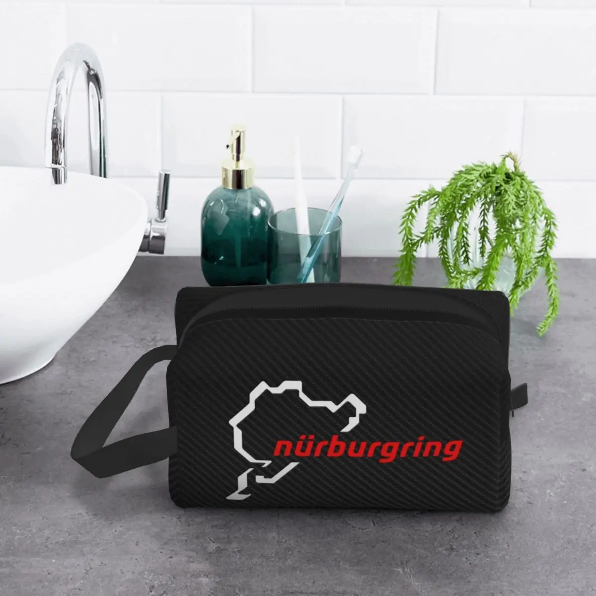 nurburgring-fibra-de-carbono-branco-vermelho-saco-de-maquiagem-organizador-de-cosmeticos-armazenamento-dopp-kit-de-higiene-pessoal-saco-de-cosmeticos-lapis-caso