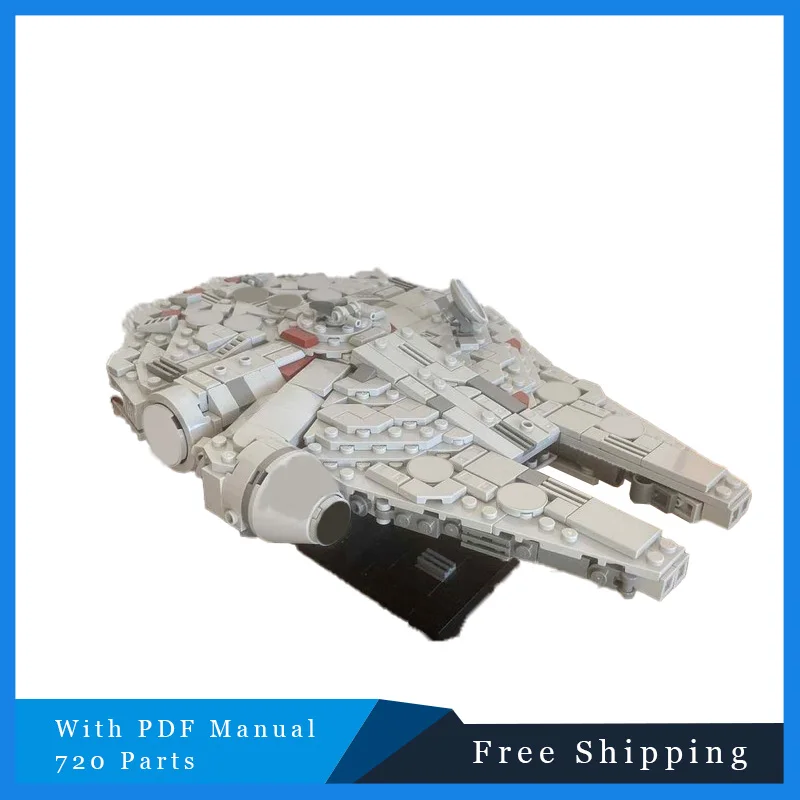 

720 деталей, креативная серия Star Battle, белый космический корабль, часы, строительный блок, модель, детская сборка своими руками, игрушечный костюм, Рождественский подарок