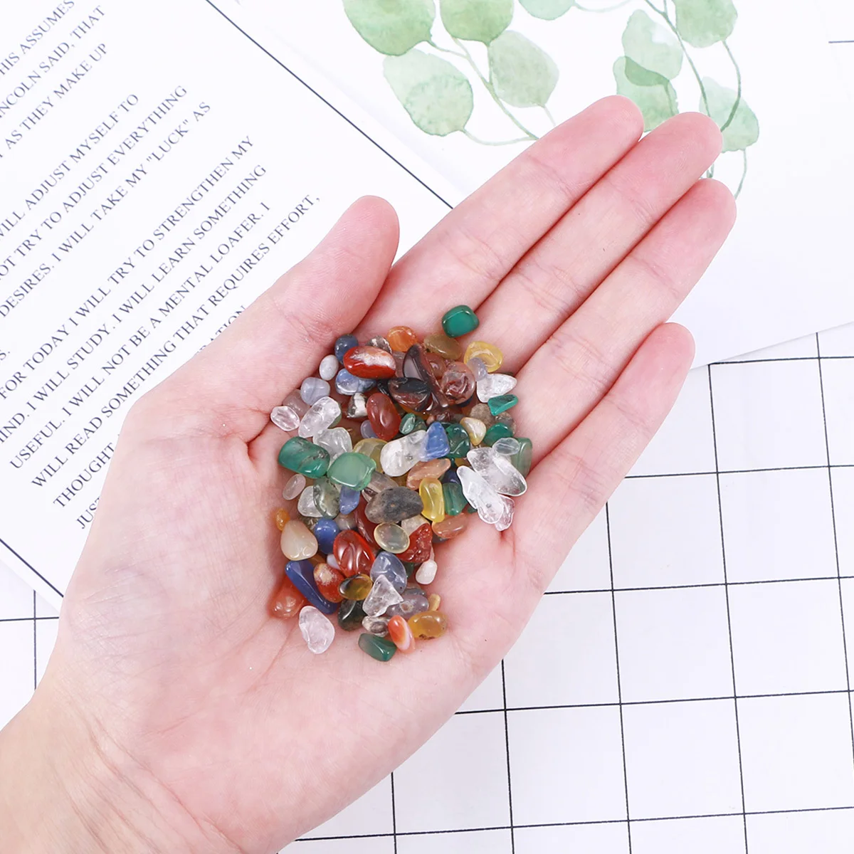 

2Packs Natural Crystal Stones Irregular Shape Colorful Agate for Aquarium Fish Tank Home Decoration DIY Crafts
