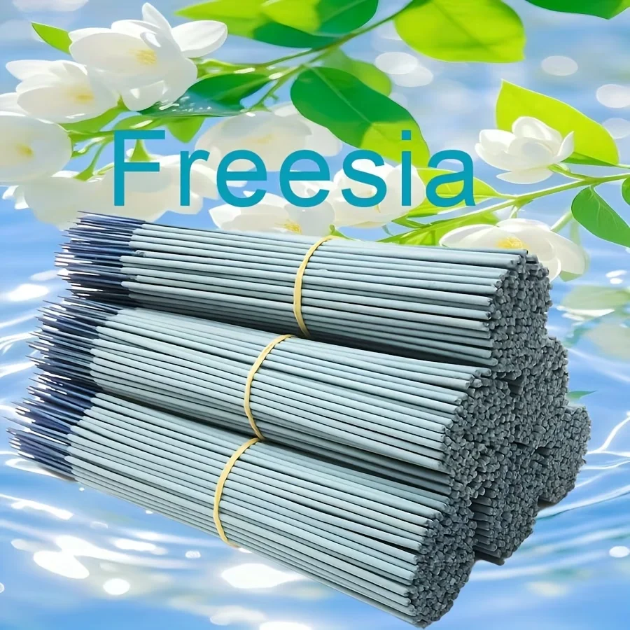 Freesia-Scented Pure Handmade Incense Sticks, 25.5cm Extended Version, High-Quality Bamboo Stick Incense, Made from Natural Fragrant Powders Such as Hyacinth, with a Fresh and Natural Scent, Long-Lasting Fragrance, Suitable for Both Indoor and Outdoor Use, Ideal for Home Aromatherapy, Home Fragrance, Meditation, Yoga, and Reading