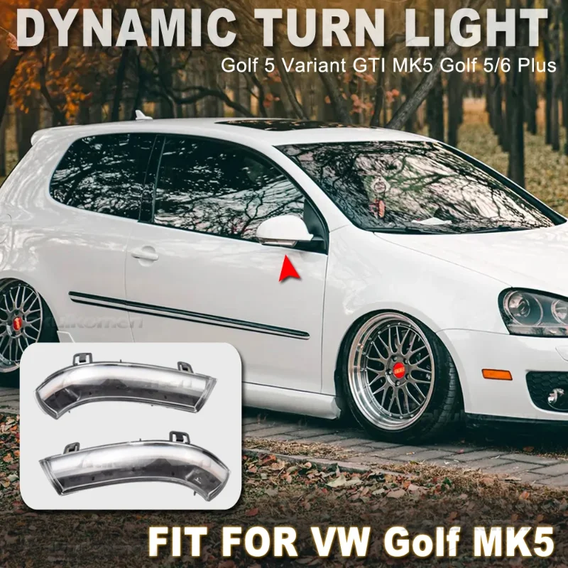 For Volkswagen GOLF 5 GTI plus MK5 Jetta Passat B6 B5.5 Variant EOS Sharan for VW arrow light Dynamic Blinker Turn Signal LED