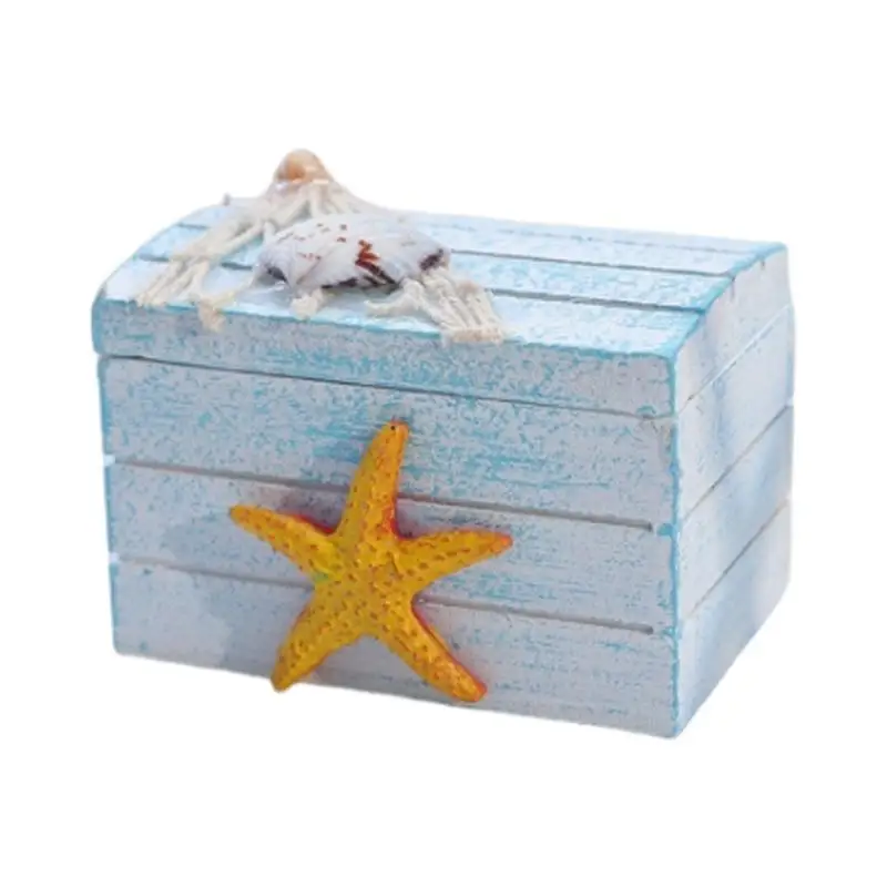 

Wooden Beach Box Cute Jewelry Box Nautical Keepsake Storage Box With Lifebuoy Decor Rustic Decorative Box For Jewelry