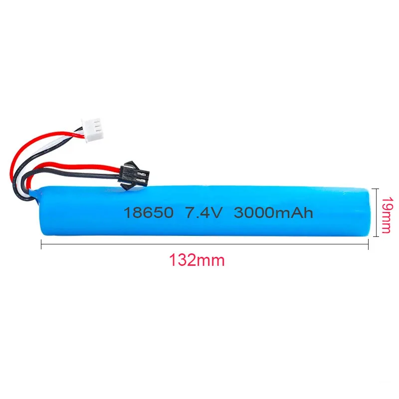7.4V 3000MAH 18650 Power Lipo Battery Airsoft Gub Battery 40C AKKU Mini Airsoft Toys 7.4V Gun Battery Model Parts