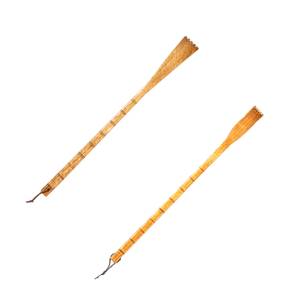 

2pcs Bamboo Joint Itch Scratcher Long Handle Wooden Back Scratcher For Itching Relief Elderly Pregnant Massager Backslap Tool