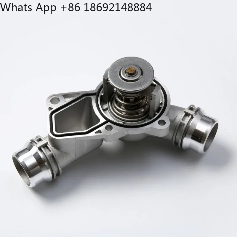 

Automobile engine thermostat assembly, aluminum alloy integrated thermostat