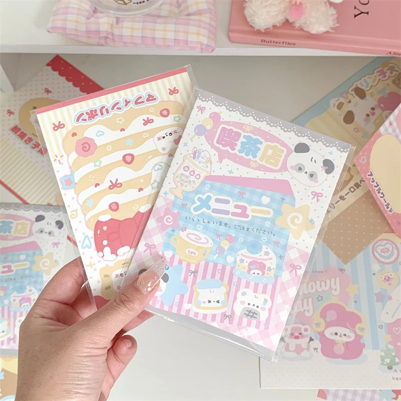 10PCS Korean Ins Fashion Cute Kpop 3-inch Photo Card Back Card Foldable Card Holder Fix Decor Paper Board DIY Packing Material