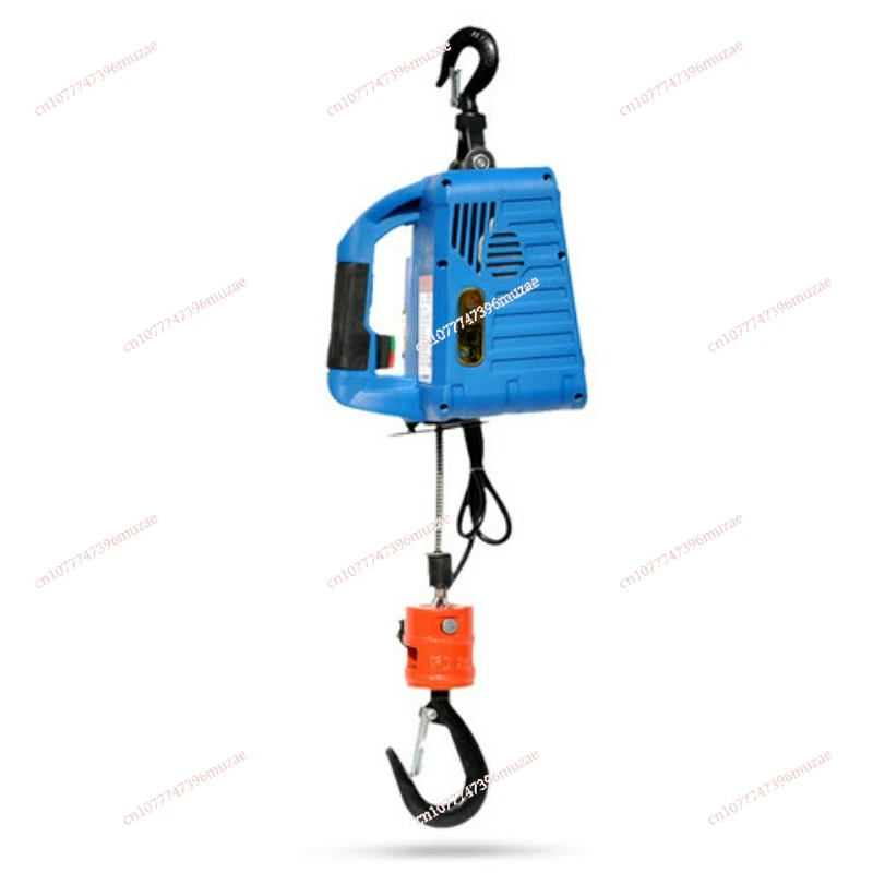 500KG Electric hoist Portable electric hand winch traction block electric steel wire rope lifting hoist towing rope 220V/110V