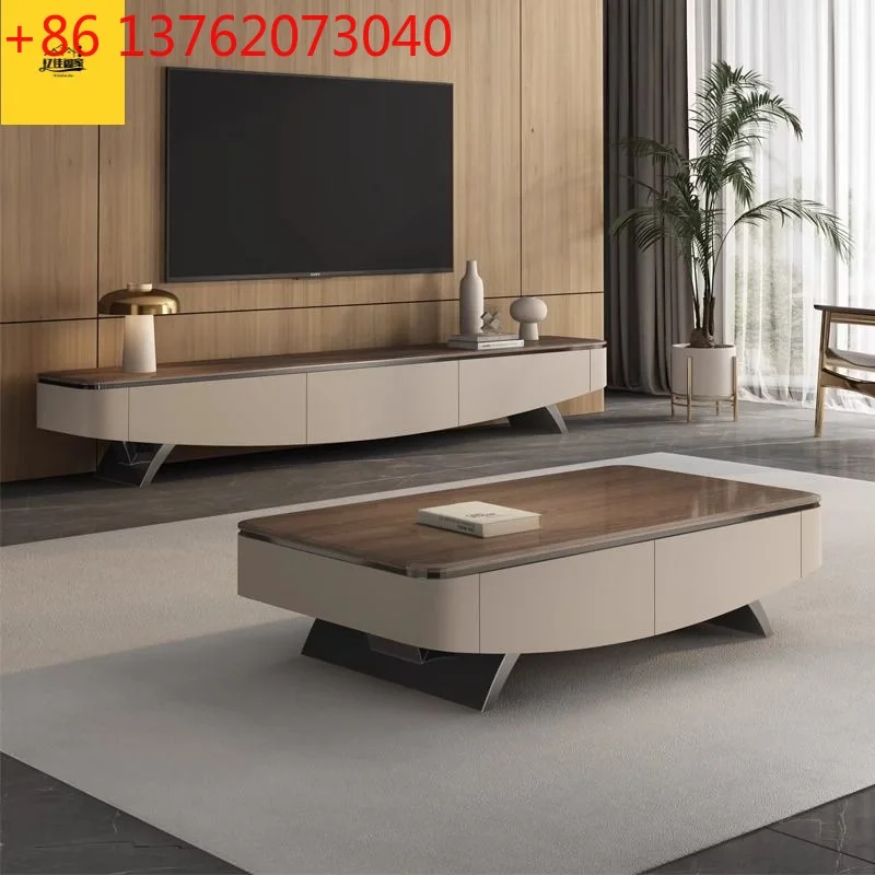 

Легкая роскошная каменная плита, подвесной шкаф для телевизора, простая современная маленькая квартира, гостиная, высокий смысл