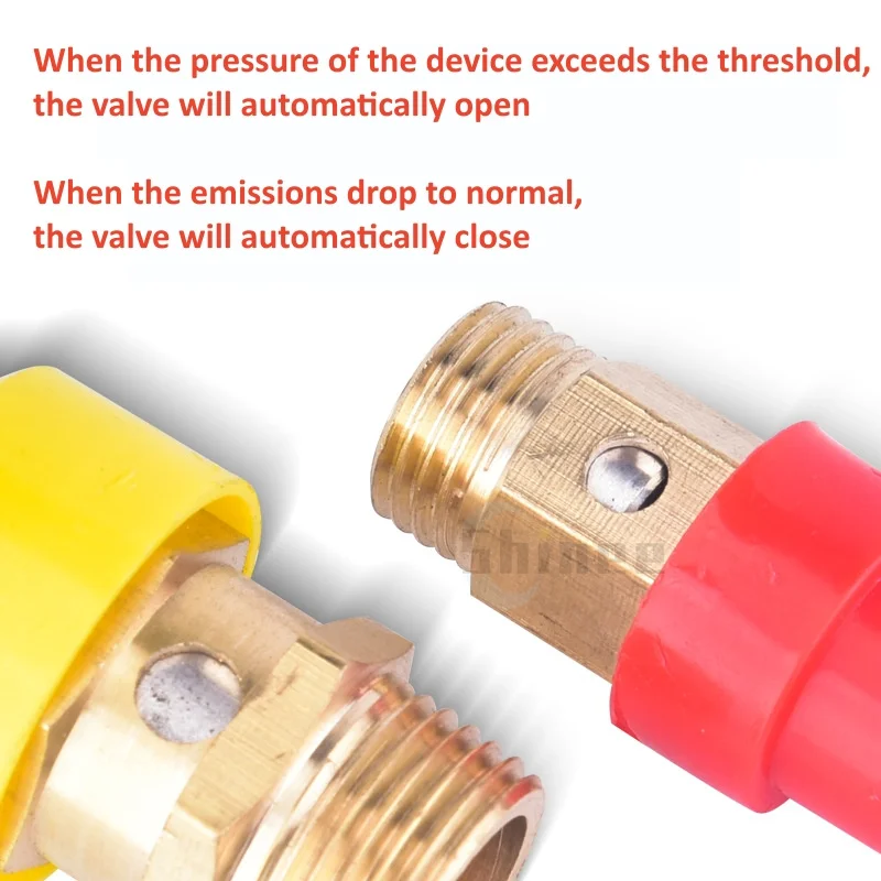 1/10PCS 1/4'' 3/8' 1/2' BSP 1/3/4/5/6/7/8/10KG Air Compressor Safety Relief Valve Pressure Release Regulator For Pressure Piping image 3