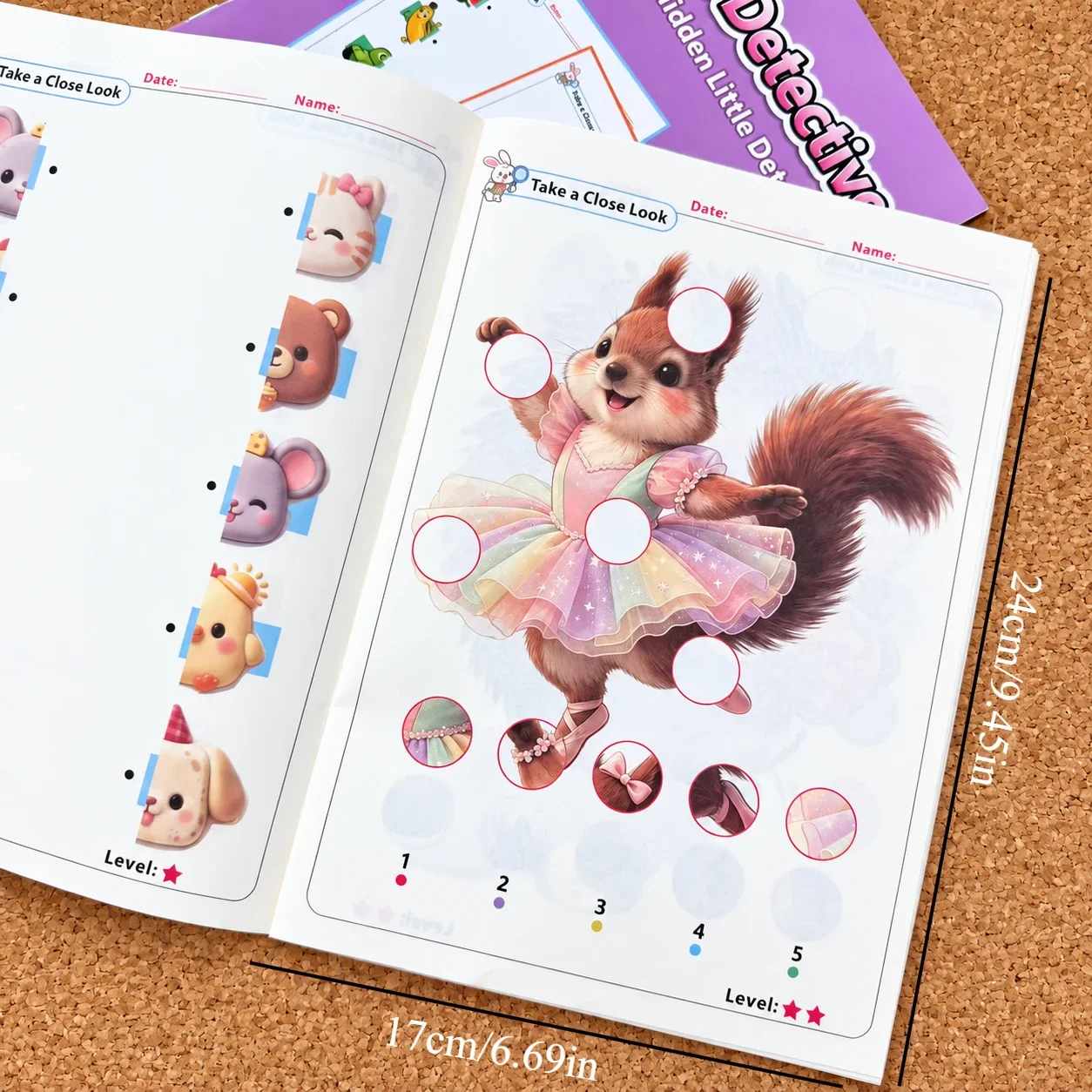 Kids Spot Missing‑Parts Matching Puzzle Workbook 32 Pages Find Hidden Details Activity Book Preschool Observation Skill Training