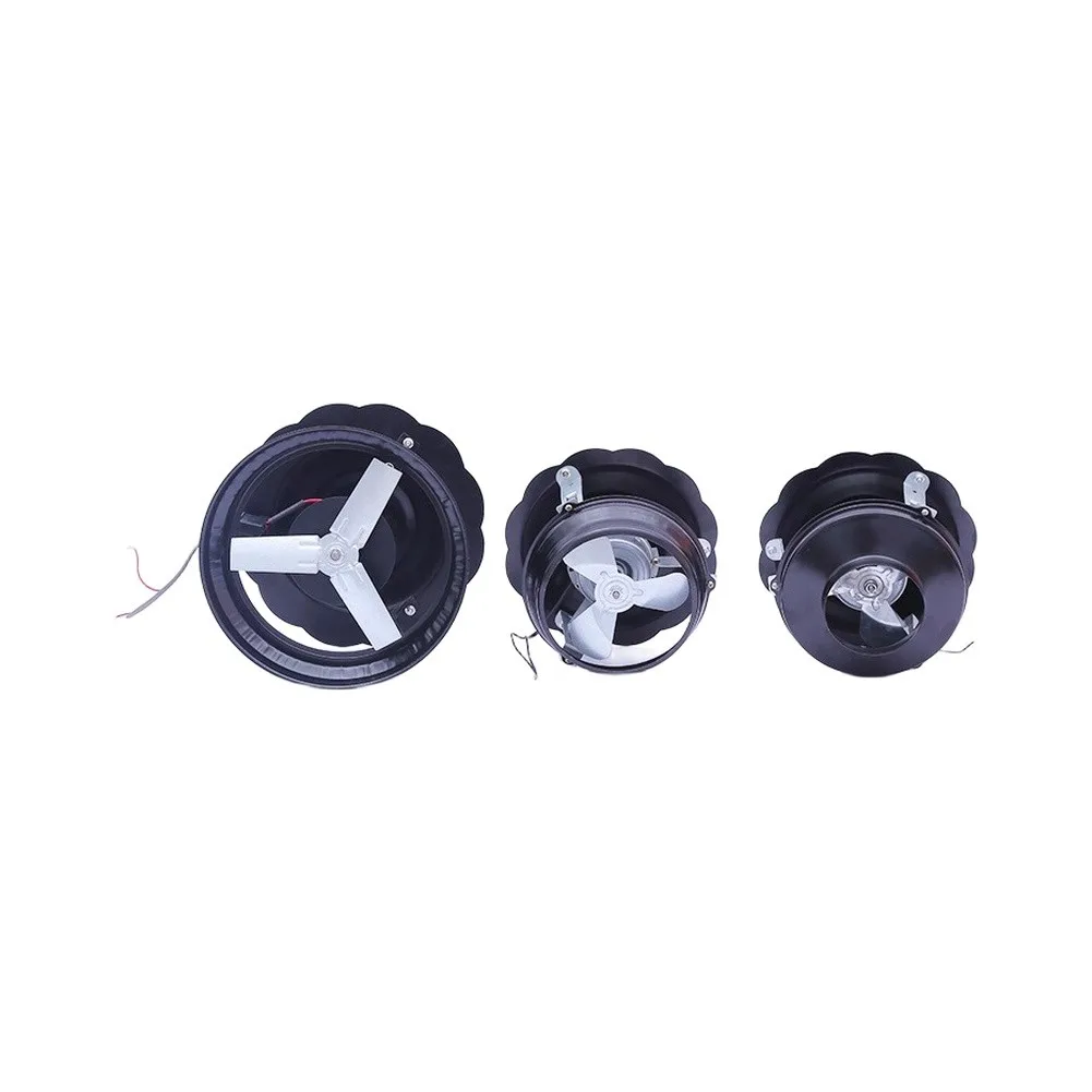 Low Voltage 100V Home Chimney Draft Fan Steel Material 25x25x25cm Black Induced Draft Fan for Efficient Ventilation