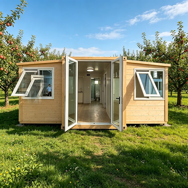 Expandable Foldable 20ft Container House Pasture Fence Maintenance Cabin Wind Resistant Modular Room For Ranch Facilities Repair