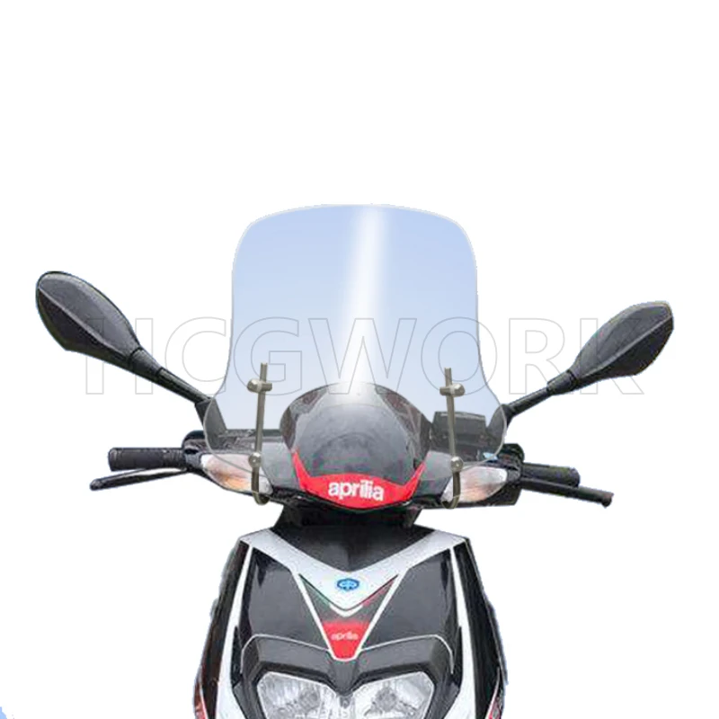 

Motorcycle Accessories Windshield Hd Transparent Heighten Widen Upgraded Version for Piaggio Ra1 125t-5