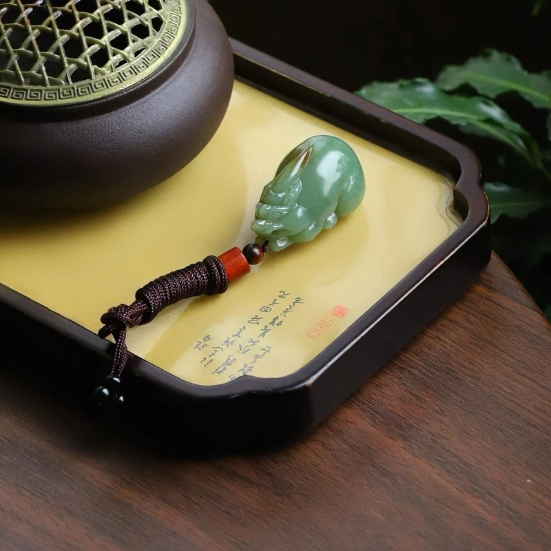 

Natural Hotan Ruoqiang Yellow Old Material with Beautiful Sugar Color Jade Pixiu Pendant