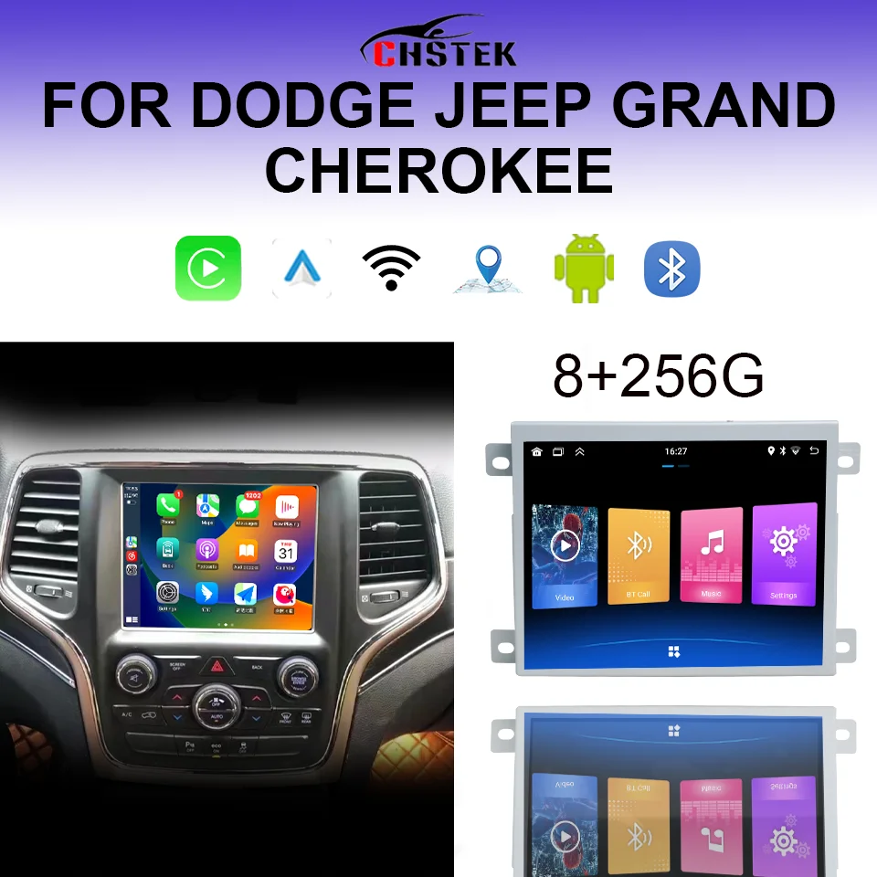 CHSTEK Android Car Player Radio For Jeep Compass Grand Cherokee Dodge Durango Charger Challenger Stereo Carplay WIFI Head Unit