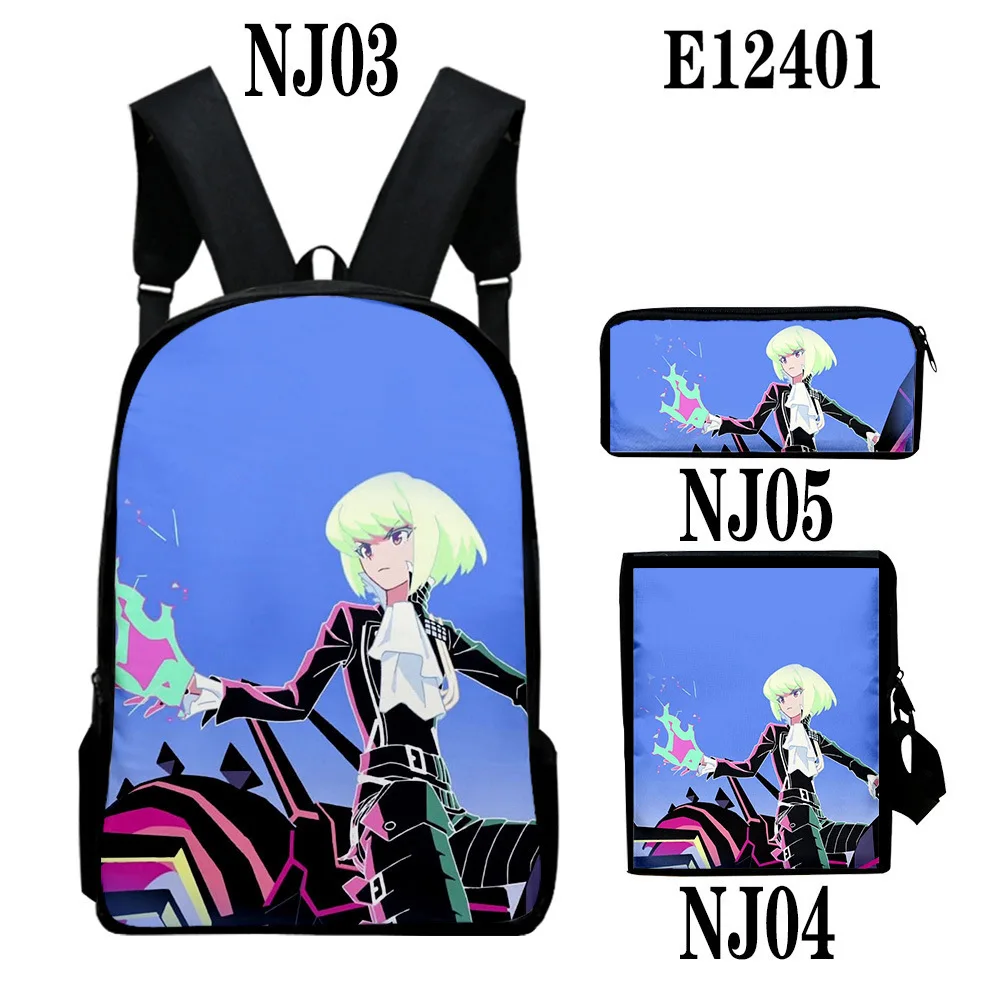 

Harajuku Youthful Peculiar Funny PROMARE 3D Print 3pcs/Set Student Travel bags Laptop Daypack Backpack Shoulder Bag Pencil Case