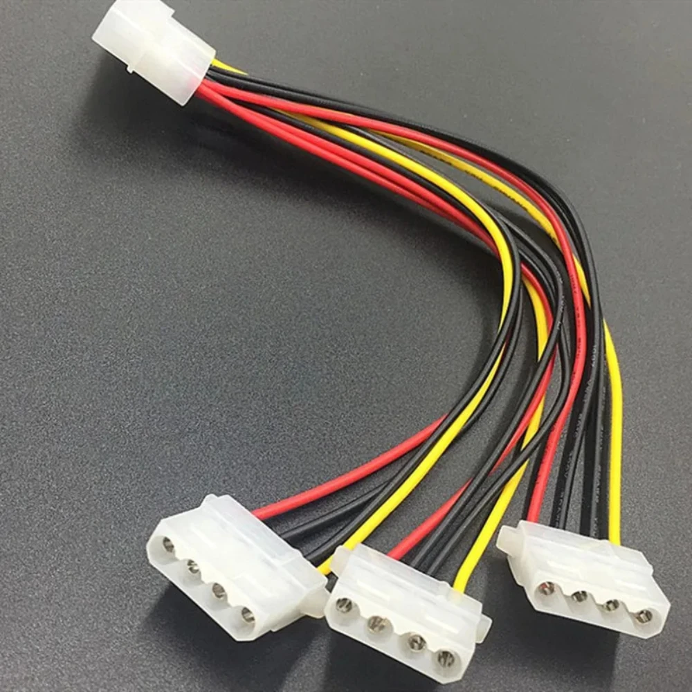 

1 шт. 4-контактные силовые кабели IDE, 4-контактный разъем Molex «папа» на 3-портовый разветвитель питания Molex IDE «мама», кабель-адаптер 20 см