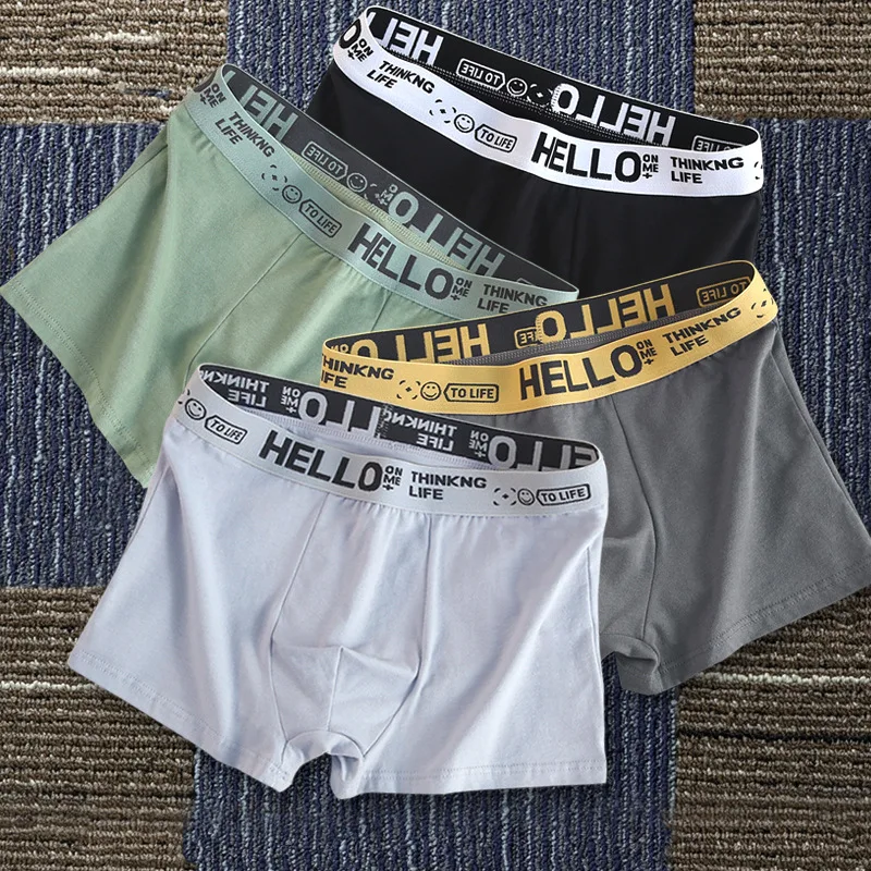 Unterwäsche für Herren, 2025, reine Baumwolle, locker, atmungsaktiv, locker, XXXXL, flaches Bein, viereckige kurze Unterhose, Herren-Boxershorts