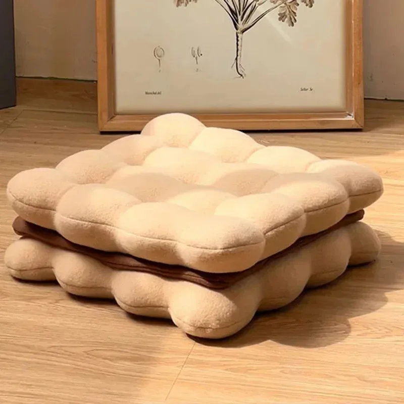 35cm Creative Sandwich Cookie Shaped Plush Pillow Soft Comfortable Thick Seat Cushion Sofa Throw Pillow Living Room Home Decor