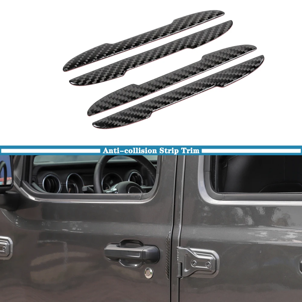 Anti-collision Strip Cover Trim 1997-2023 for Jeep Wrangler TJ JK JL Gladiator JT Compass Renegade Car Accessories Carbon Fiber