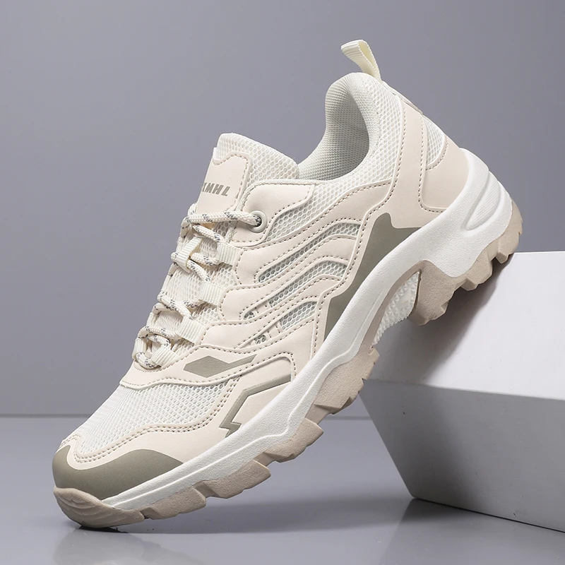 Zapatos de senderismo duraderos de alta calidad para hombre, botas de combate con cordones para exteriores, zapatillas informales para mujer, zapatos para caminar / Zapatillas deportivas