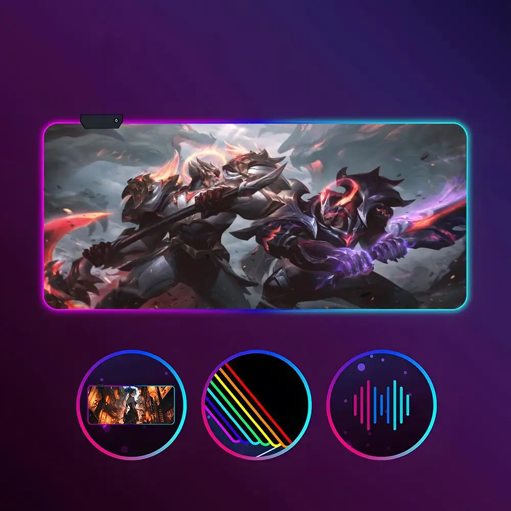 Game League of Legends Darius Mouse Pad RGB luminous 900X400mm large table mat non-slip extra large game office mouse pad