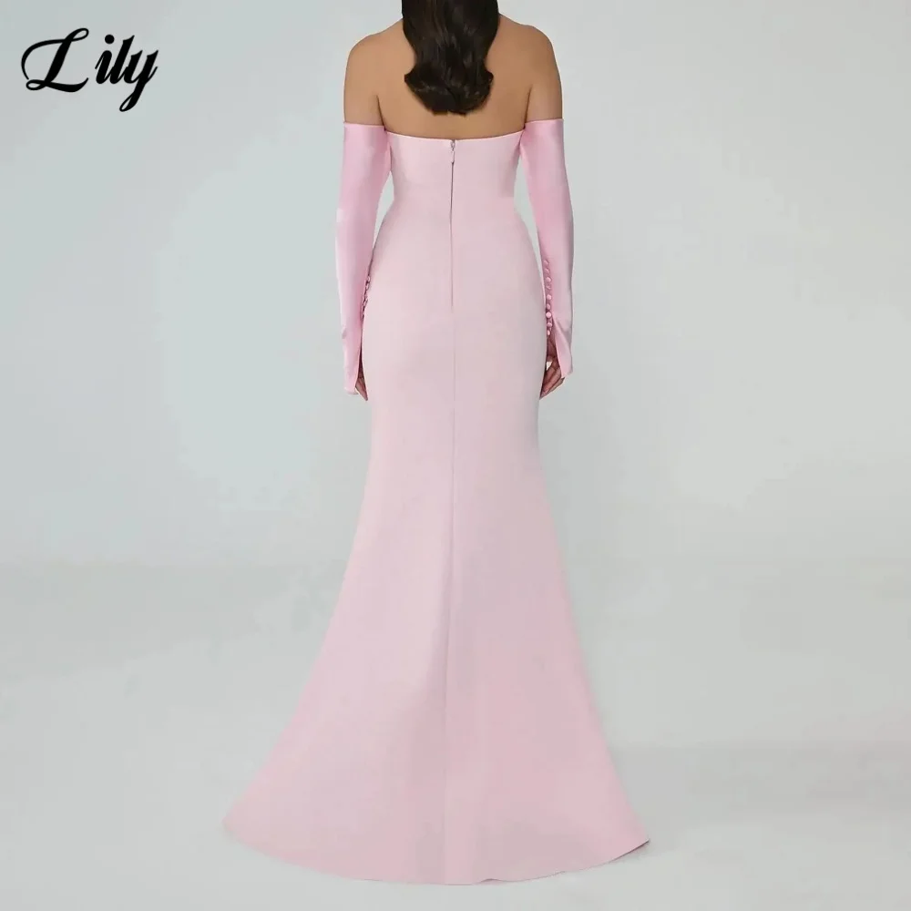 فستان سهرة بدون حمالات باللون الأزرق الزنبق مع طيات فساتين حفلات البوق من الساتان بطول الأرض فساتين لحضور الحفلات الموسيقية رداء السهرة حسب الطلب