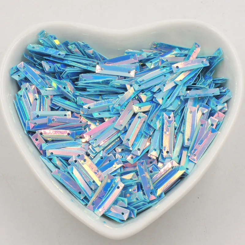100Pcs/Bag 3*14mm Rectangle Sequins Golden Light Paillettes PVC Sequin DIY Wedding Sewing Craft Jewelry Lentejuelas Accessories