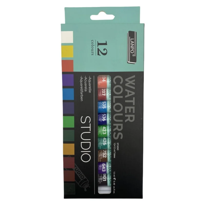 

24 цвета/12 цветов акварельная краска одинарная 12 мл тюбик искусство ручная роспись настенная живопись акварельная краска