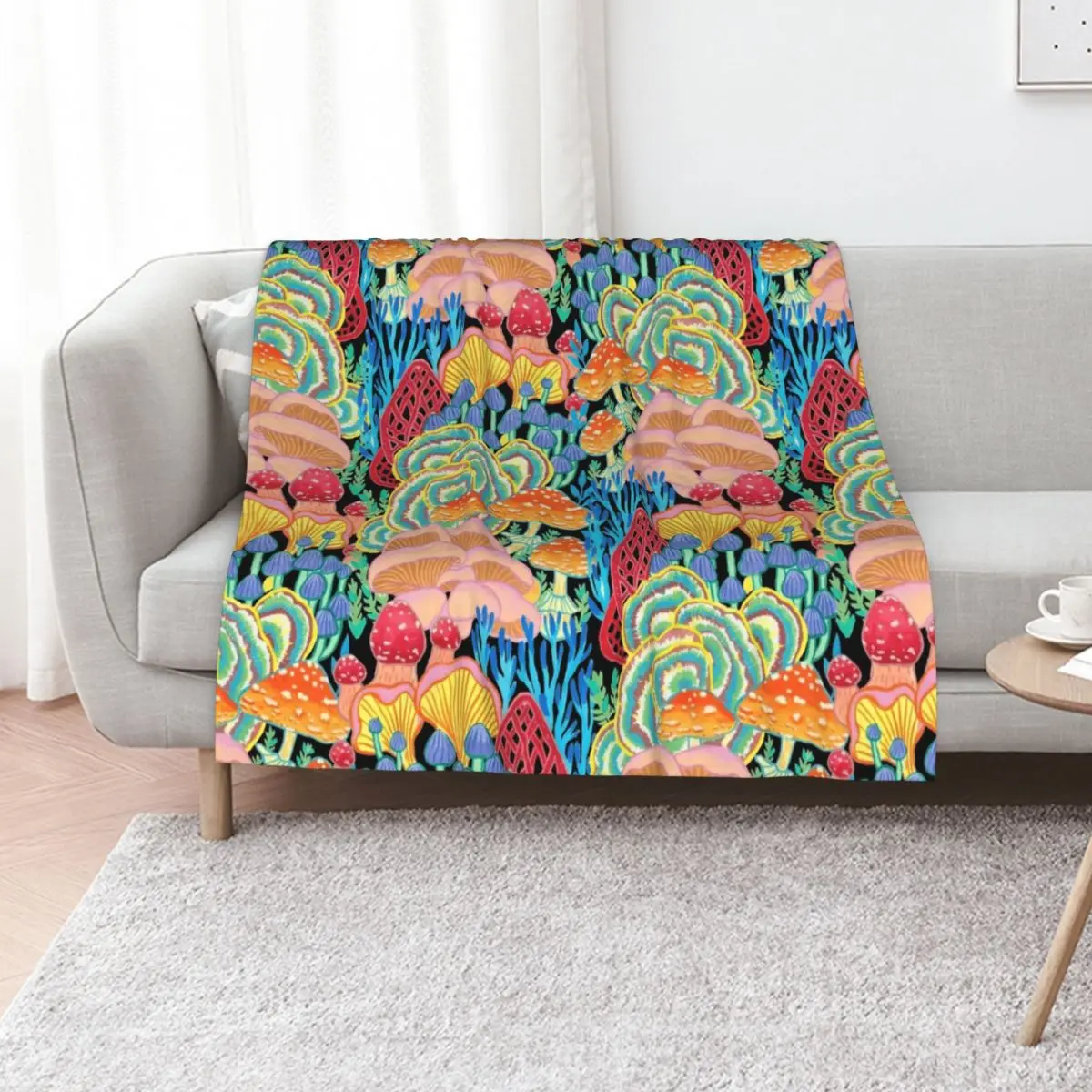 

Fungi World (Mushroom world) - BKBG Throw Blanket warm winter For Sofa Thin Luxury Designer Beautifuls Blankets