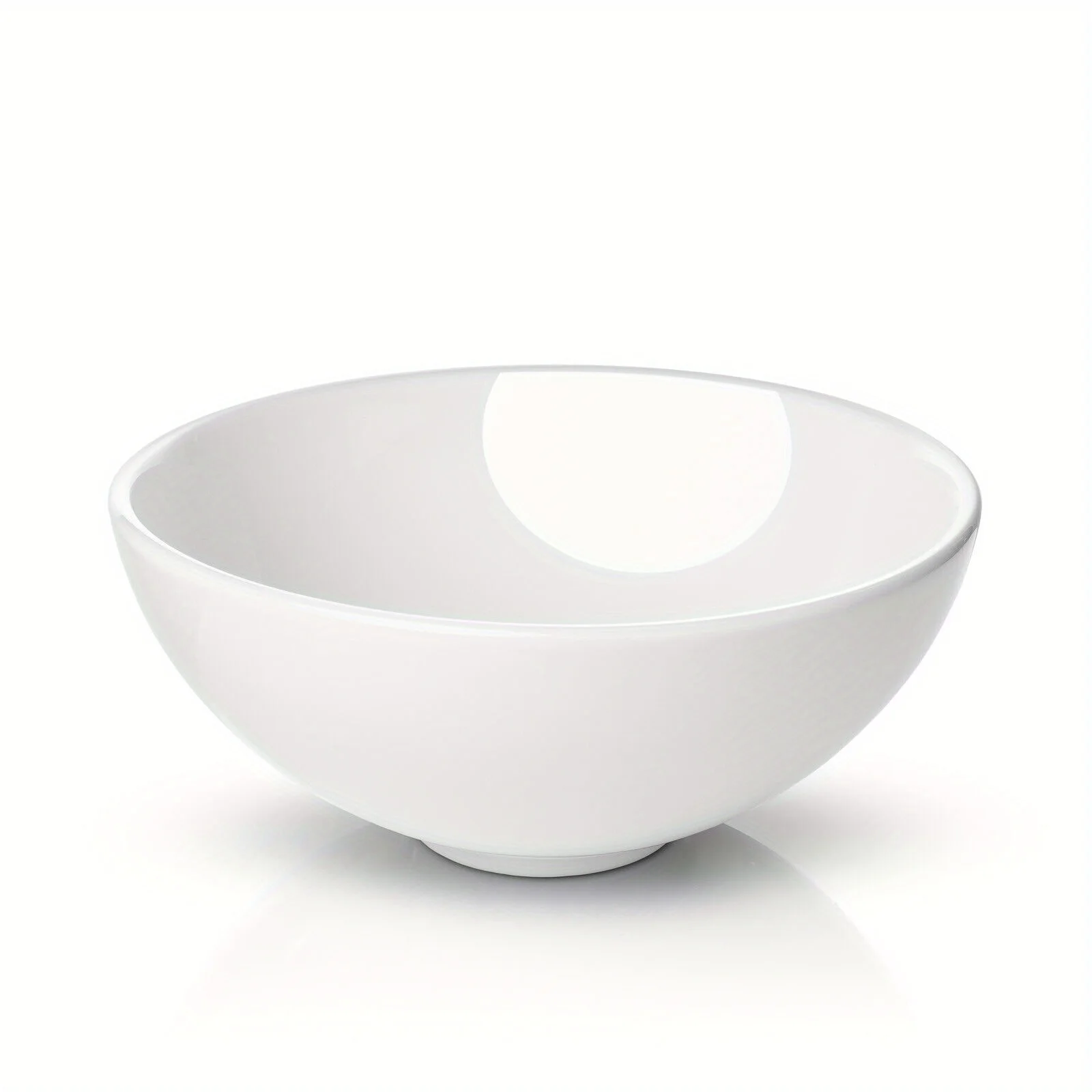 Modern Ceramic Vessel Sink - Bathroom Vanity Bowl - Small Round White