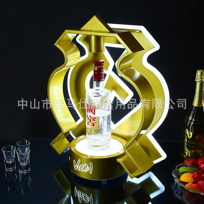 

LED charging bar luminous wine holder creative champagne red luminous base KTV foreign display stand holder