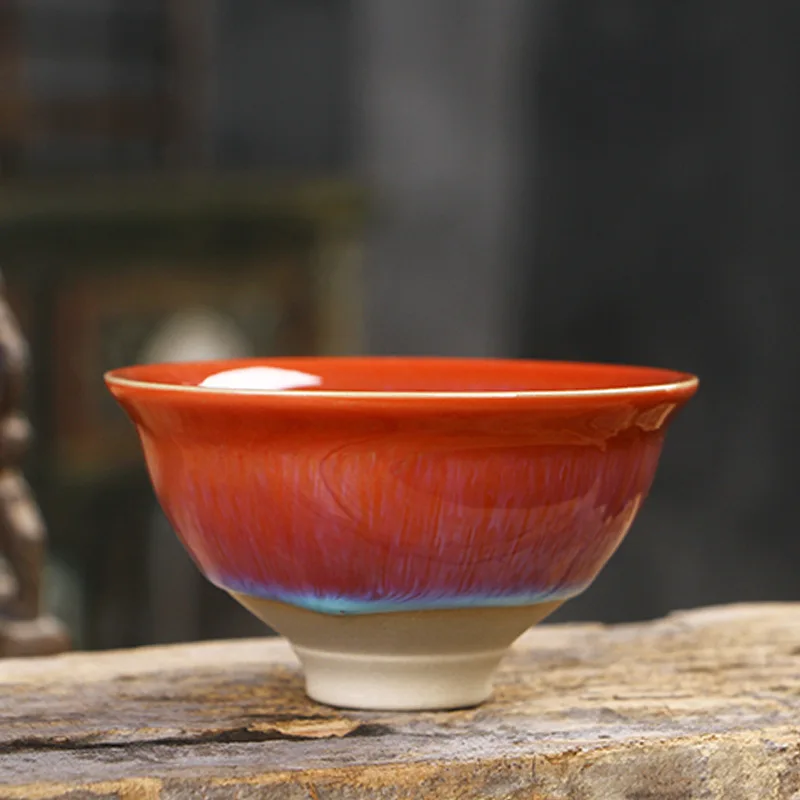 Kiln Change Tianmu Glaze Personal Ceramic Douli Bowl Kung Fu Small Tea Master Single Cup