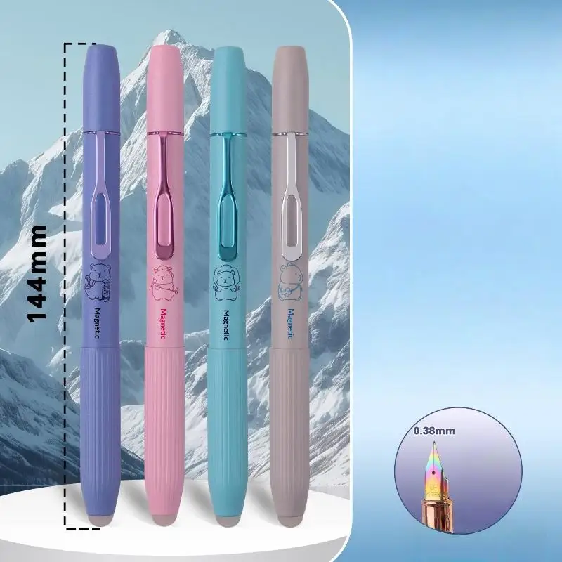 

1Pcs 0.38mm Magnetic Design Erasable Fountain Pen 0.38mm Iridium Nib Smooth Writing School Office Supplies