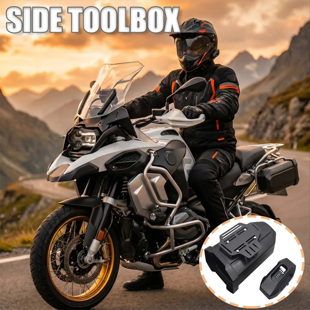 Waterproof Side Tool Box For BMW R1200GS Adventure R1250GS F800GS 3.8L Motorcycle Toolbox for First-Aid/Breakdown Kit Universal