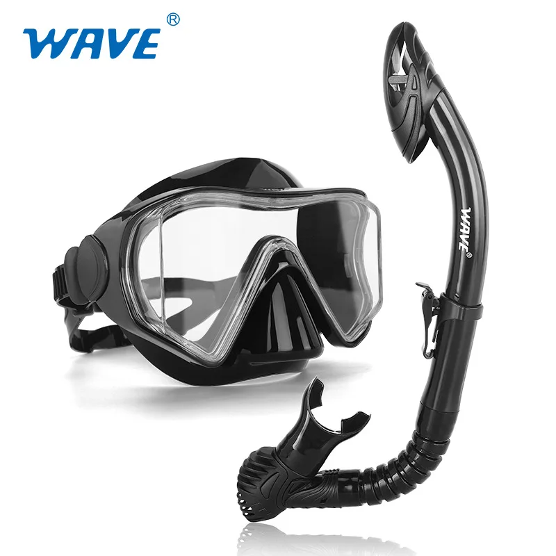 WAVE Diving Mask Complete Equipment Fully Dry Scanner Anti-Fog Large Frame Diving Mask Swimming Aid Diving Equipment