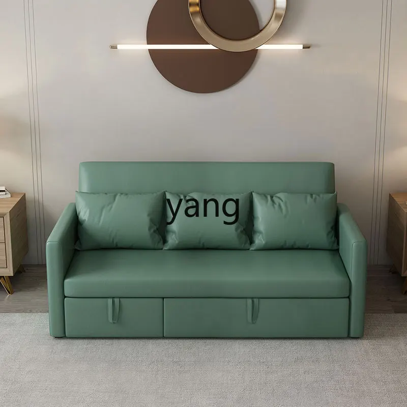 LTT small apartment double multi-function sofa bed folding dual-purpose technology cloth sofa bed