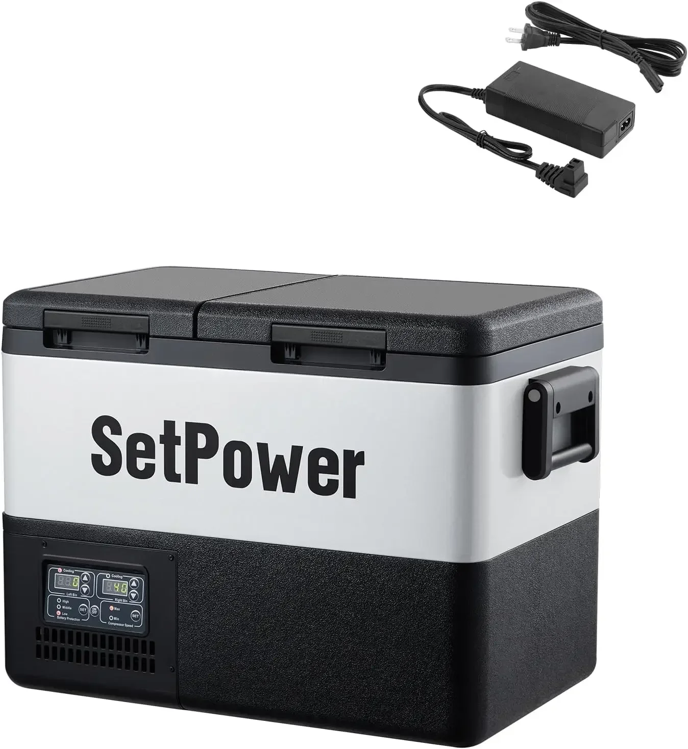 

Setpower PT35 Car Refrigerator with AC Adapter,35L Dual Zone Portable Freezer,12 Volt Refrigerator Electric Cooler for Car