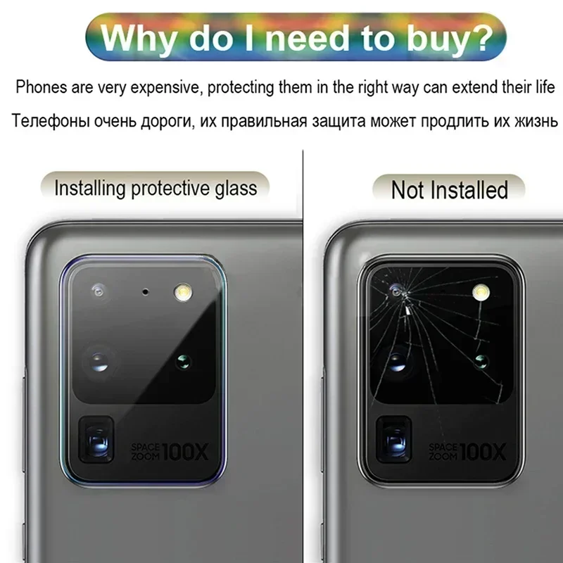 Protector de lente de cámara HD, película de vidrio para Samsung Galaxy A14, A34, A54, A12, A52 S, 5G, Protector de pantalla de cubierta completa, A71, A72, A51, A50, A21S