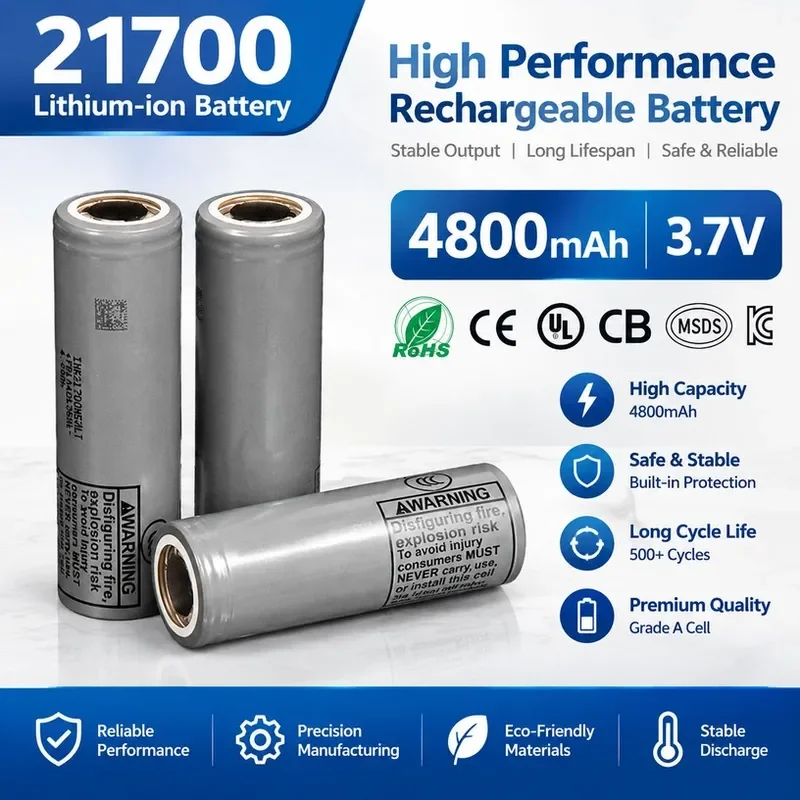 20PCS New 21700 Lithium Battery for LG High Capacity 4800mAh Outdoor Mobile Power Bank Battery M50LT