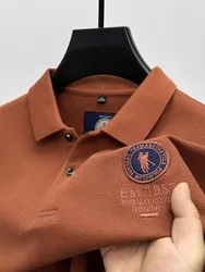 Luxury brand men's polo shirt short sleeve high-end fashion Paul embroidery lapel T-shirt 2025summer breathable casual golf top