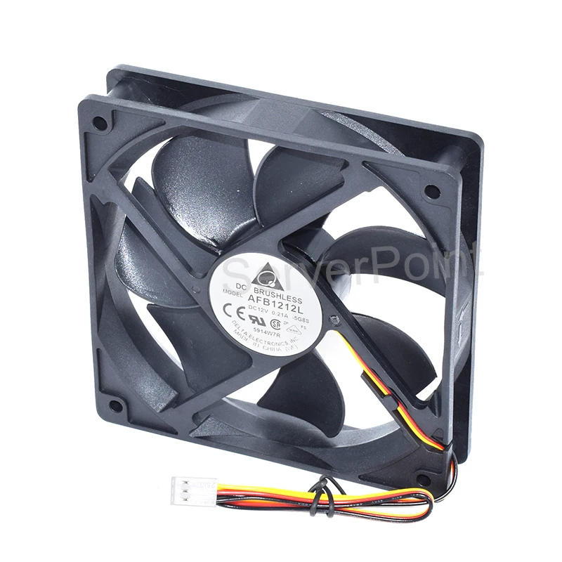 Genuine New AFB1212L 12V 0.21A 120X120X25mm 3-Pin DC Brushless  Cooling Fan