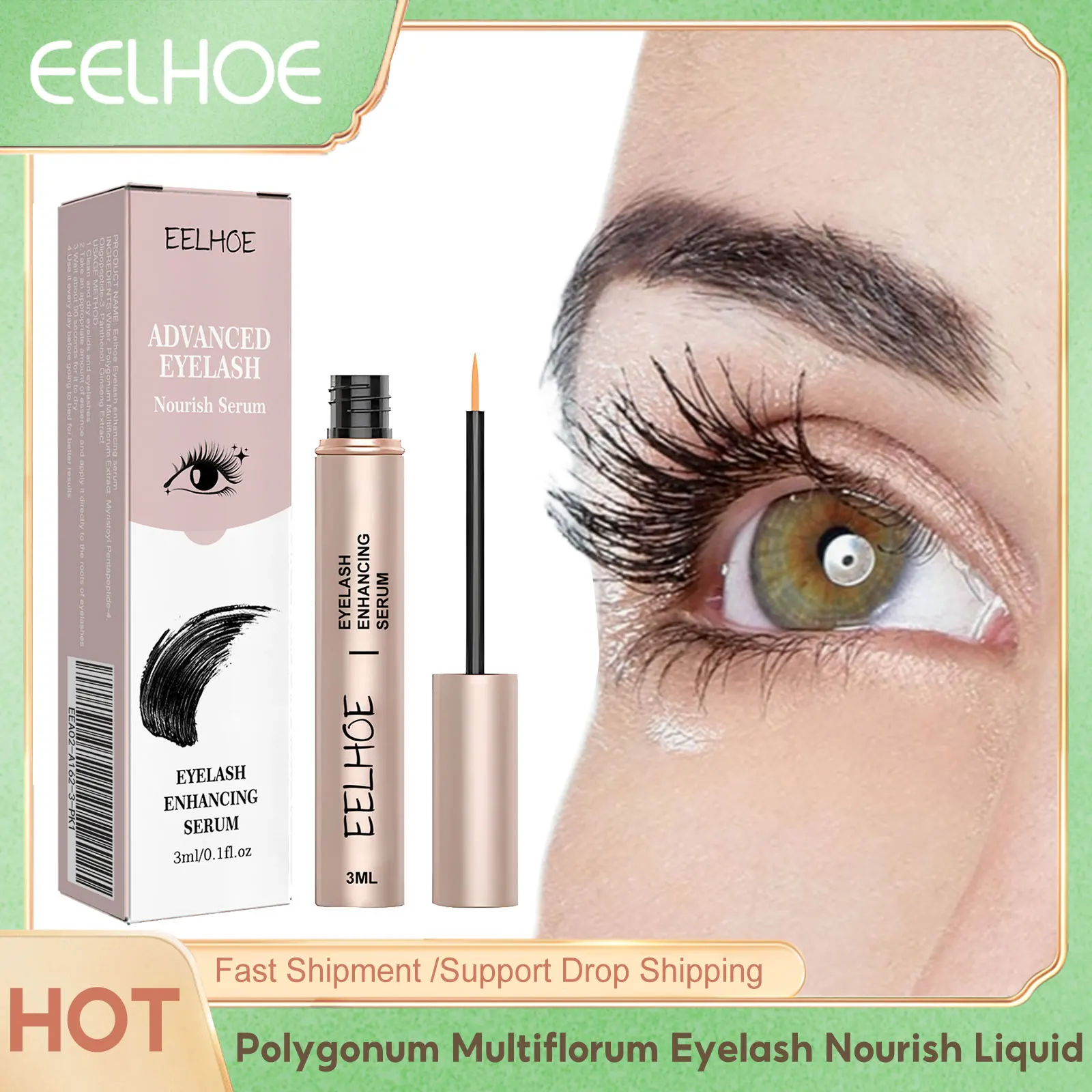 

7 Days Eyelash Growth Serum Natural Eyelashes Enhancer Longer Thicker Curling Eyebrows Lifting Eye Care Fuller Lashes Products