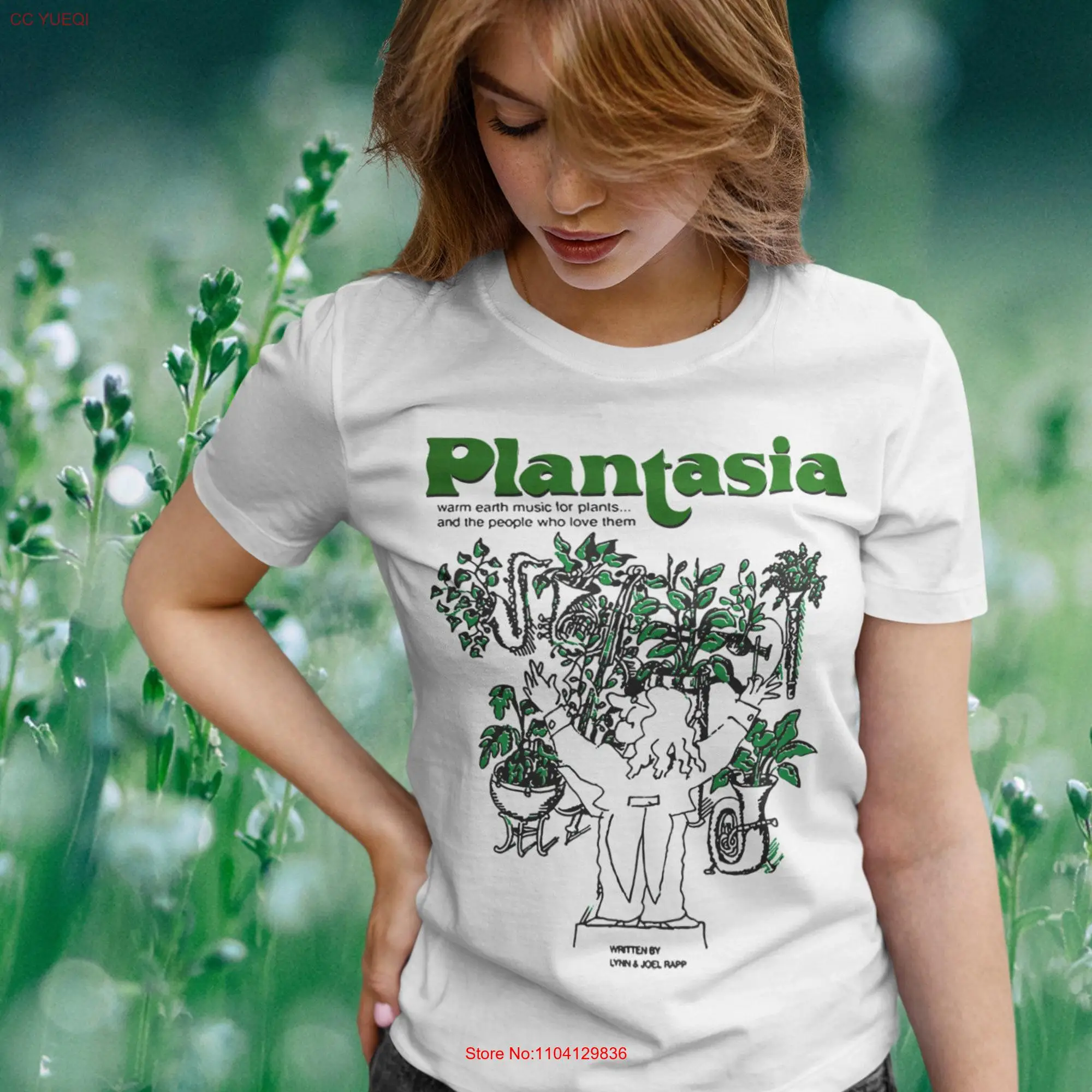 Music For Plants T Shirt Plantasia Floral Boho Plant Lovers Album Retro Botanical Mom Dad 70 Hippie Lover