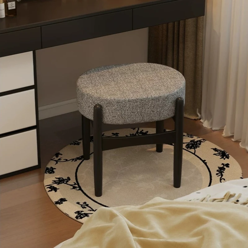 French Solid Wood Vanity Stool Luxury Package Small-sized Vanity Stool Apartments Home Furniture Taburete De Maquillage ZY40HZD