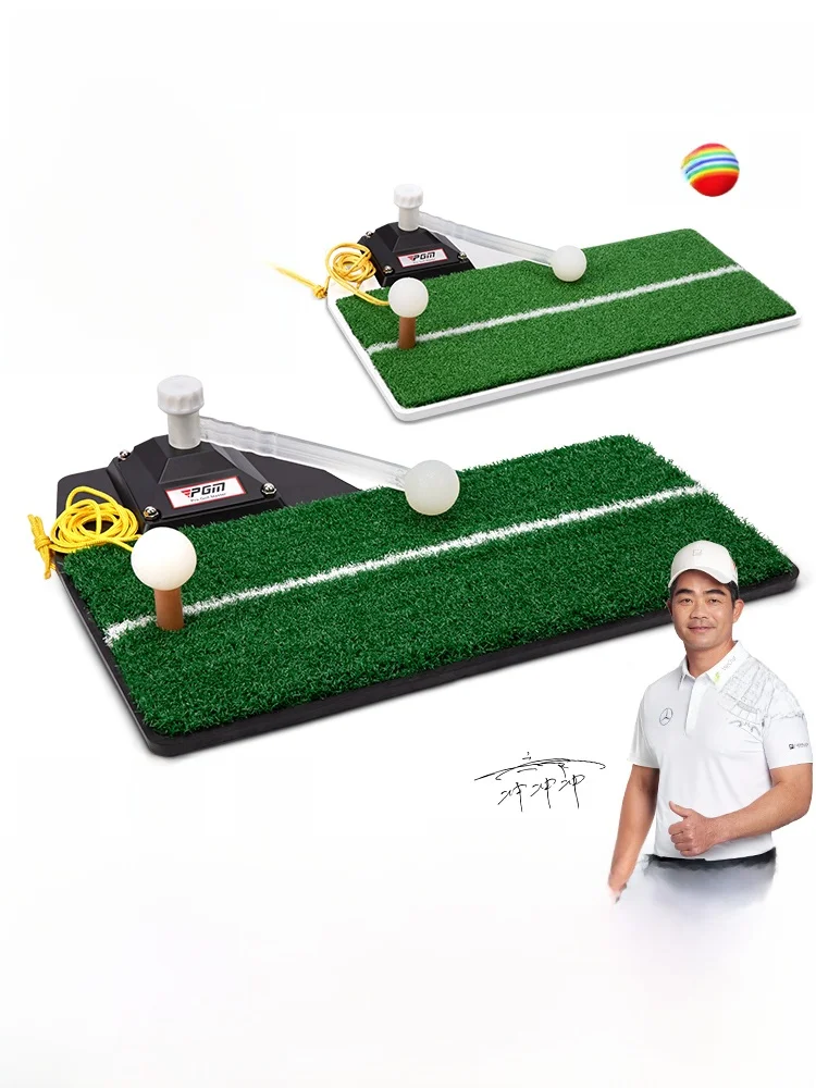 

Indoor Golf Swing Training Equipment PGM Tee-in-One Flat Rotation Practitioner Impact Practice Pad Golf Swing Trainer