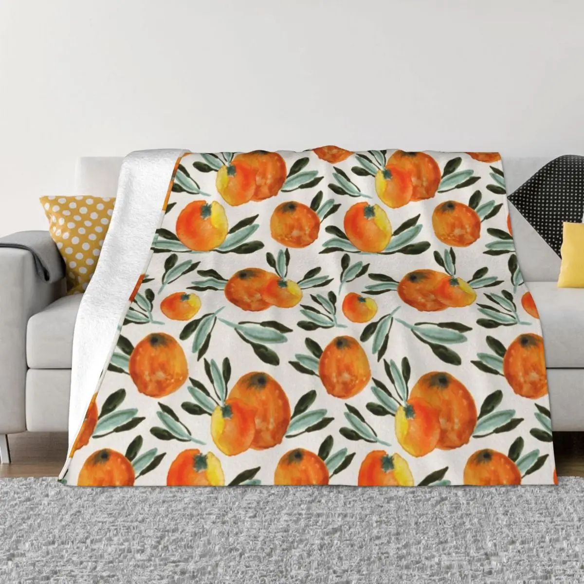 

Sunny orange Throw Blanket blankets and throws Sofa Blanket blanket for winter